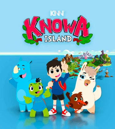 Ilustração mundo de Knowa Island da KNN Idiomas